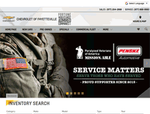 Tablet Screenshot of fayettevillechev.com